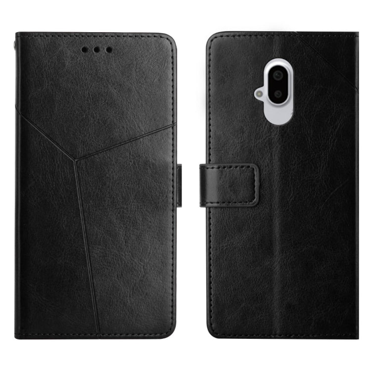 Custodia per telefono in pelle flip orizzontale con cuciture a Y, For Sharp Aquos / Simple Sumaho 6, For Sharp Aquos Wish SHG06, For Fujitsu Arrows F-52B, For Kyocera Android One S9
