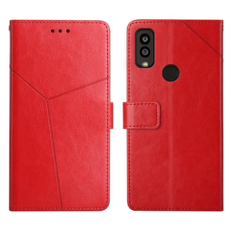 Custodia per telefono in pelle flip orizzontale con cuciture a Y, For Sharp Aquos / Simple Sumaho 6, For Sharp Aquos Wish SHG06, For Fujitsu Arrows F-52B, For Kyocera Android One S9
