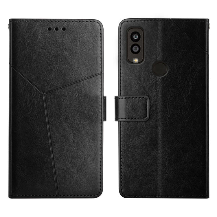 Custodia per telefono in pelle flip orizzontale con cuciture a Y, For Sharp Aquos / Simple Sumaho 6, For Sharp Aquos Wish SHG06, For Fujitsu Arrows F-52B, For Kyocera Android One S9
