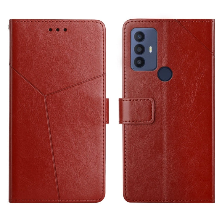 Custodia per telefono in pelle flip orizzontale con cuciture a Y, For Sharp Aquos V6 / V6 Plus