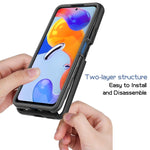 Custodia per PC + TPU tinta unita cielo stellato con pellicola in PET, For Xiaomi Redmi Note 11 Pro Global, For Xiaomi Redmi Note 11S Global
