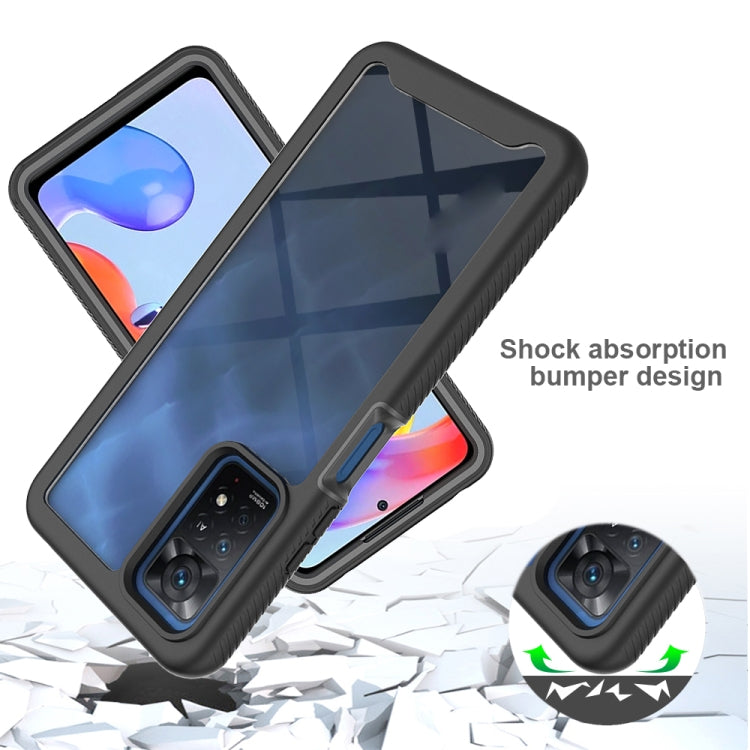 Custodia per PC + TPU tinta unita cielo stellato con pellicola in PET, For Xiaomi Redmi Note 11 Pro Global, For Xiaomi Redmi Note 11S Global