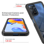 Custodia per PC + TPU tinta unita cielo stellato con pellicola in PET, For Xiaomi Redmi Note 11 Pro Global, For Xiaomi Redmi Note 11S Global