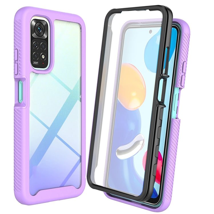 Custodia per PC + TPU tinta unita cielo stellato con pellicola in PET, For Xiaomi Redmi Note 11 Pro Global, For Xiaomi Redmi Note 11S Global