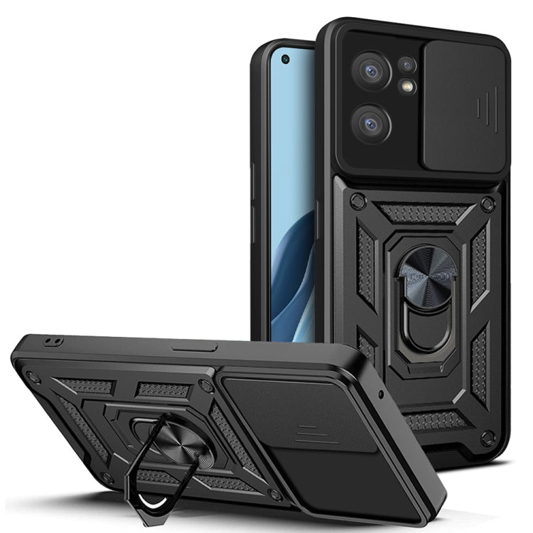 Cover per fotocamera scorrevole Design Custodia per telefono in TPU + PC, For OPPO Reno7 5G Global / Find X5 Lite