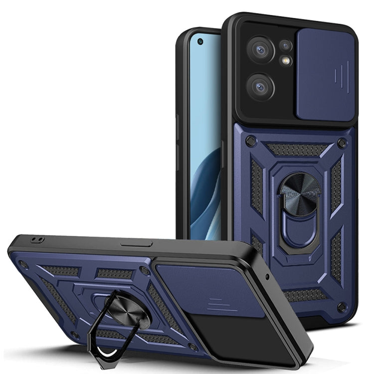 Cover per fotocamera scorrevole Design Custodia per telefono in TPU + PC, For OPPO Reno7 5G Global / Find X5 Lite
