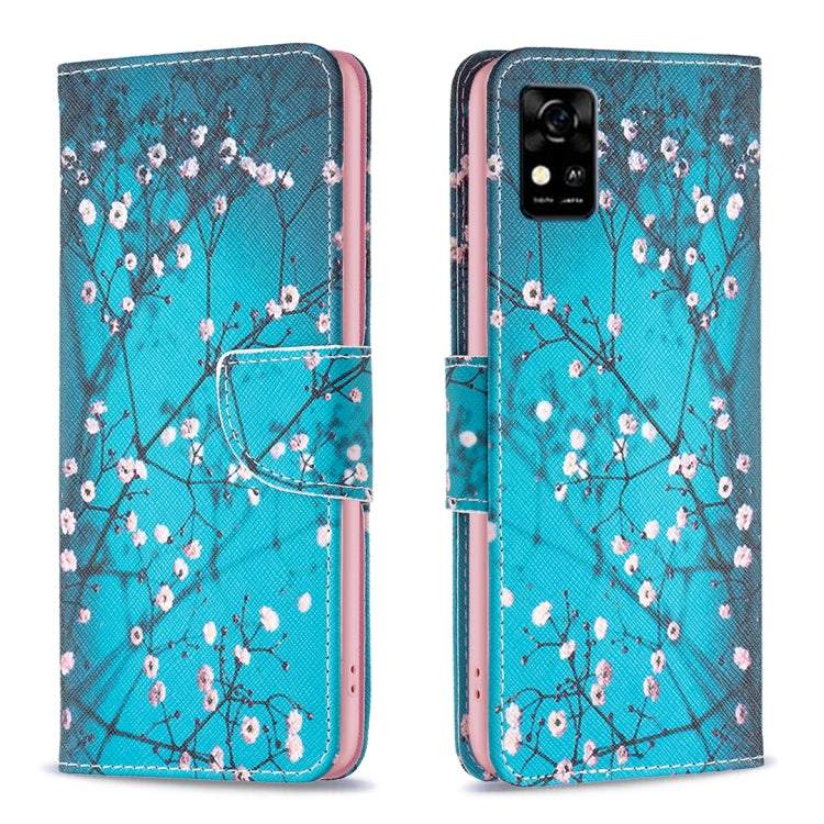 Custodia per telefono in pelle con motivo a disegno colorato, For ZTE Blade  A31