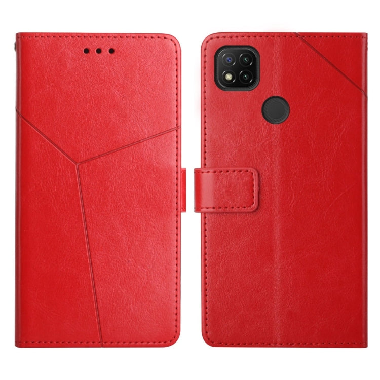 Custodia per telefono in pelle flip orizzontale con cuciture a Y, For Xiaomi Redmi 9, For Xiaomi Redmi 9A, For Xiaomi Redmi 9C, For Xiaomi Poco M3 / Redmi 9T