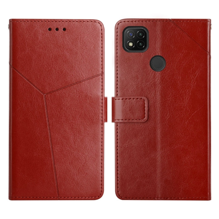 Custodia per telefono in pelle flip orizzontale con cuciture a Y, For Xiaomi Redmi 9, For Xiaomi Redmi 9A, For Xiaomi Redmi 9C, For Xiaomi Poco M3 / Redmi 9T