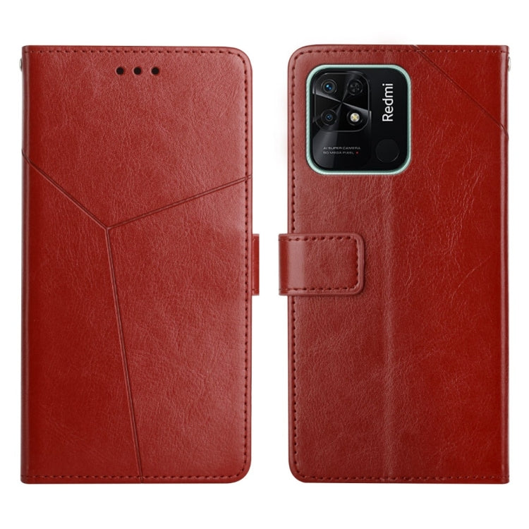 Custodia per telefono in pelle flip orizzontale con cuciture a Y, For Xiaomi Redmi 10, For Xiaomi Redmi 10 5G / Note 11E, For Xiaomi Redmi 10A, For Xiaomi Redmi 10C