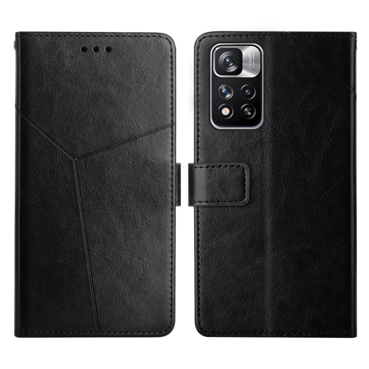 Custodia per telefono in pelle flip orizzontale con cuciture a Y, For Xiaomi Redmi Note 8T, For Xiaomi Redmi Note 9 5G / Note 9T 5G, For Xiaomi Redmi Note 10 5G, For Xiaomi Redmi Note 11 Pro