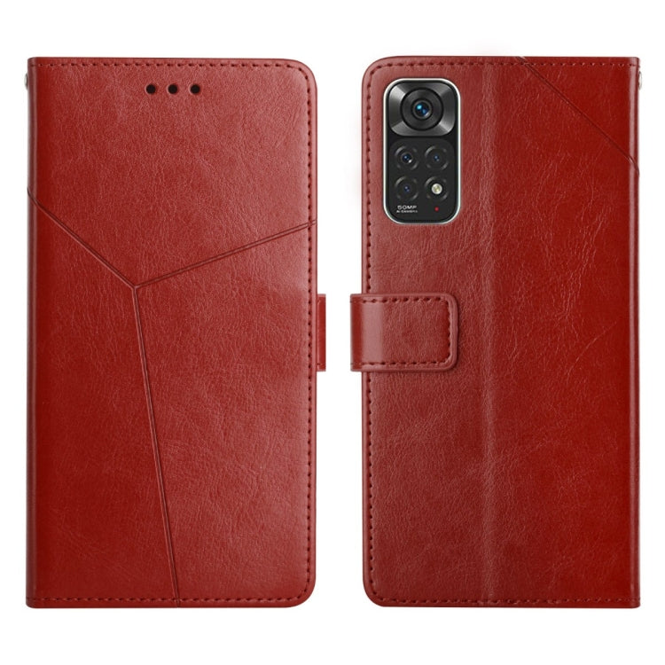 Custodia per telefono in pelle flip orizzontale con cuciture a Y, For Xiaomi Redmi Note 11 Pro Global, For Xiaomi Redmi Note 11 Global, For Xiaomi Redmi Note 7 / Note 7 Pro, For Xiaomi Redmi Note 9 Pro 4G