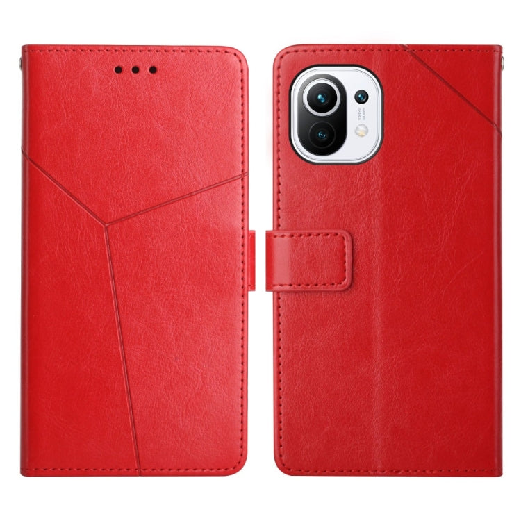 Custodia per telefono in pelle flip orizzontale con cuciture a Y, For Xiaomi Mi 10 / Mi 10 Pro, For Xiaomi Mi 10T 5G, For Xiaomi Mi 11, For Xiaomi Mi 11 Lite