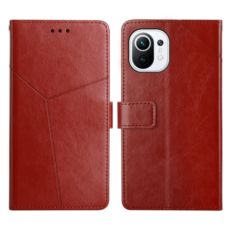 Custodia per telefono in pelle flip orizzontale con cuciture a Y, For Xiaomi Mi 10 / Mi 10 Pro, For Xiaomi Mi 10T 5G, For Xiaomi Mi 11, For Xiaomi Mi 11 Lite