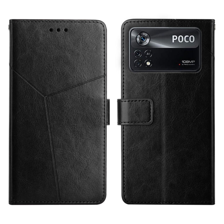 Custodia per telefono in pelle flip orizzontale con cuciture a Y, For Xiaomi Poco X4 Pro 5G, For Xiaomi Poco M4 Pro 5G