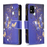 Custodia in pelle per telefono a conchiglia orizzontale con cerniera colorata, For ZTE Blade  A31