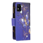 Custodia in pelle per telefono a conchiglia orizzontale con cerniera colorata, For ZTE Blade  A31