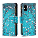 Custodia in pelle per telefono a conchiglia orizzontale con cerniera colorata, For ZTE Blade  A31