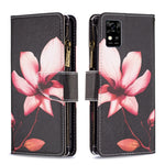 Custodia in pelle per telefono a conchiglia orizzontale con cerniera colorata, For ZTE Blade  A31