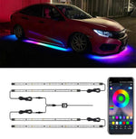 Luci del telaio a LED per il controllo vocale della sinfonia di modifica dell'auto, 2 x 60cm + 2 x 90cm, 2 x 60cm + 2 x 180cm, 2 x 90cm + 2 x 120cm, 2 x 120cm + 2 x 150cm, 4 x 60cm + 2 x 90cm, 4 x 60cm + 2 x 120cm, 4 x 60cm + 2 x 150cm                 ...