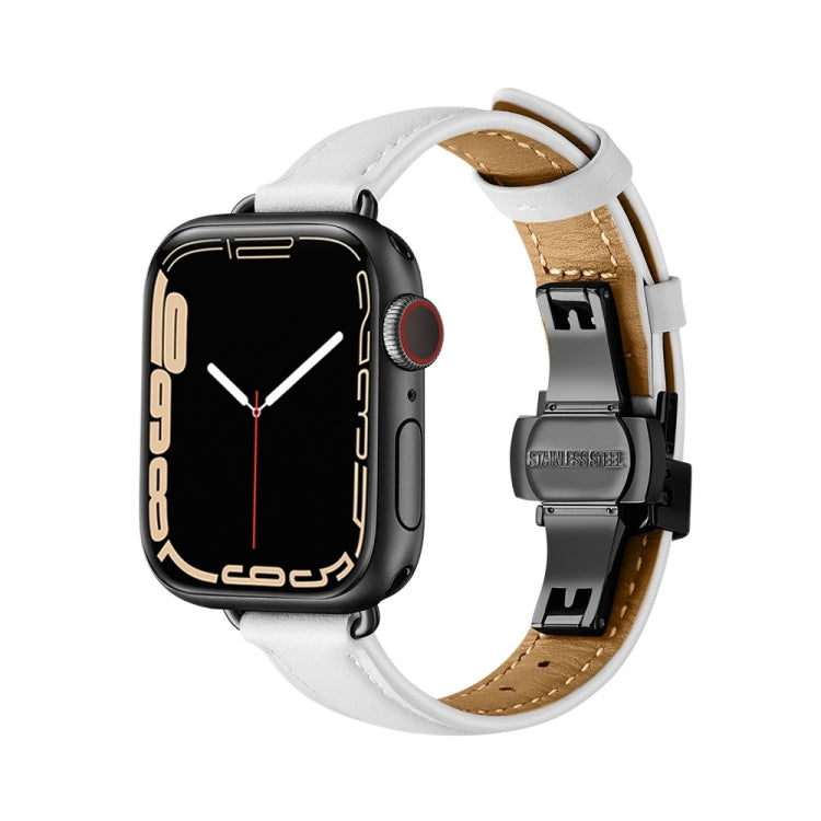 Cinturino dimagrante con fibbia a farfalla per Apple Watch Series, 7 41mm / 6&SE&5&4 40mm / 3&2&1 38mm, 7 45mm / 6&SE&5&4 44mm / 3&2&1 42mm