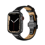 Cinturino dimagrante con fibbia a farfalla per Apple Watch Series, 7 41mm / 6&SE&5&4 40mm / 3&2&1 38mm, 7 45mm / 6&SE&5&4 44mm / 3&2&1 42mm