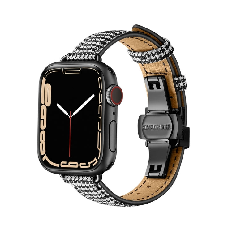 Cinturino dimagrante con fibbia a farfalla per Apple Watch Series, 7 41mm / 6&SE&5&4 40mm / 3&2&1 38mm, 7 45mm / 6&SE&5&4 44mm / 3&2&1 42mm