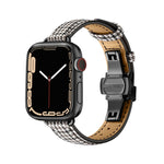 Cinturino dimagrante con fibbia a farfalla per Apple Watch Series, 7 41mm / 6&SE&5&4 40mm / 3&2&1 38mm, 7 45mm / 6&SE&5&4 44mm / 3&2&1 42mm