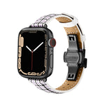 Cinturino dimagrante con fibbia a farfalla per Apple Watch Series, 7 41mm / 6&SE&5&4 40mm / 3&2&1 38mm, 7 45mm / 6&SE&5&4 44mm / 3&2&1 42mm