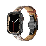 Cinturino dimagrante con fibbia a farfalla per Apple Watch Series, 7 41mm / 6&SE&5&4 40mm / 3&2&1 38mm, 7 45mm / 6&SE&5&4 44mm / 3&2&1 42mm