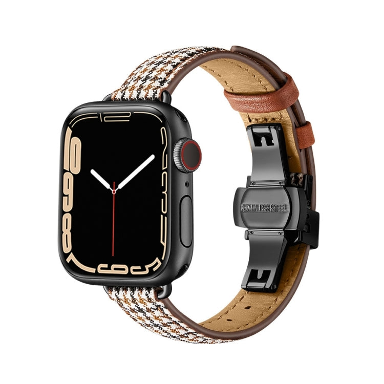 Cinturino dimagrante con fibbia a farfalla per Apple Watch Series, 7 41mm / 6&SE&5&4 40mm / 3&2&1 38mm, 7 45mm / 6&SE&5&4 44mm / 3&2&1 42mm