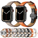 Cinturino dimagrante con fibbia a farfalla per Apple Watch Series, 7 41mm / 6&SE&5&4 40mm / 3&2&1 38mm, 7 45mm / 6&SE&5&4 44mm / 3&2&1 42mm