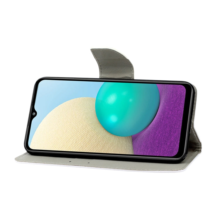 Custodia in pelle con motivo a disegno colorato, For Samsung Galaxy A02, For Samsung Galaxy A03s US Version