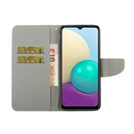 Custodia in pelle con motivo a disegno colorato, For Samsung Galaxy A02, For Samsung Galaxy A03s US Version