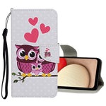 Custodia in pelle con motivo a disegno colorato, For Samsung Galaxy A02, For Samsung Galaxy A03s US Version