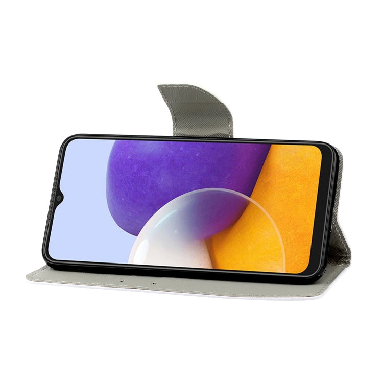 Custodia in pelle con motivo a disegno colorato, For Samsung Galaxy A22 5G, For Samsung Galaxy A32 4G