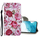 Custodia in pelle con motivo a disegno colorato, For Samsung Galaxy S22 5G, For Samsung Galaxy S22+ 5G