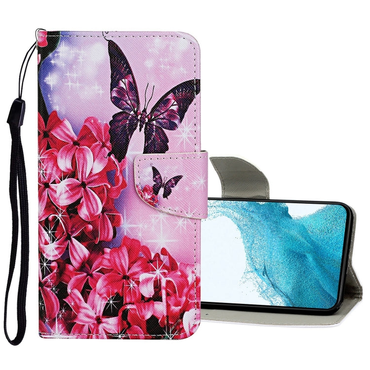 Custodia in pelle con motivo a disegno colorato, For Samsung Galaxy S22 5G, For Samsung Galaxy S22+ 5G