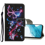 Custodia in pelle con motivo a disegno colorato, For Samsung Galaxy S22 5G, For Samsung Galaxy S22+ 5G