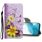 Custodia in pelle con motivo a disegno colorato, For Samsung Galaxy S22 5G, For Samsung Galaxy S22+ 5G
