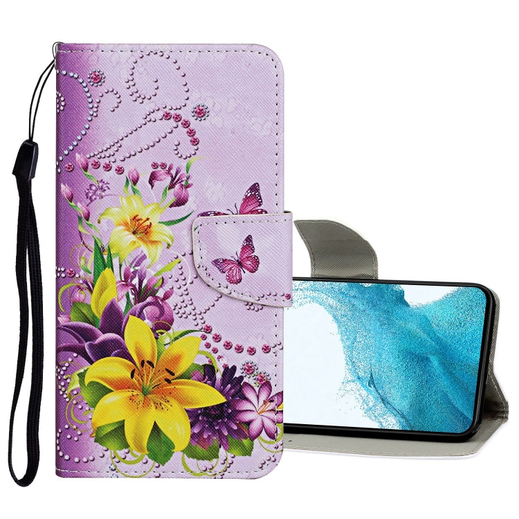 Custodia in pelle con motivo a disegno colorato, For Samsung Galaxy S22 5G, For Samsung Galaxy S22+ 5G
