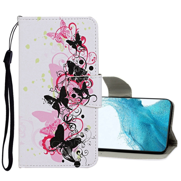 Custodia in pelle con motivo a disegno colorato, For Samsung Galaxy S22 5G, For Samsung Galaxy S22+ 5G