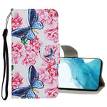 Custodia in pelle con motivo a disegno colorato, For Samsung Galaxy S22 5G, For Samsung Galaxy S22+ 5G