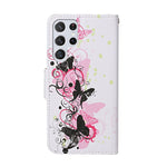 Custodia in pelle con motivo a disegno colorato, For Samsung Galaxy S22 Ultra 5G
