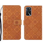 Custodia per cellulare in pelle con motivo goffrato stile etnico, For OPPO A16, For OPPO A94 5G, For OPPO Realme C20 / C21