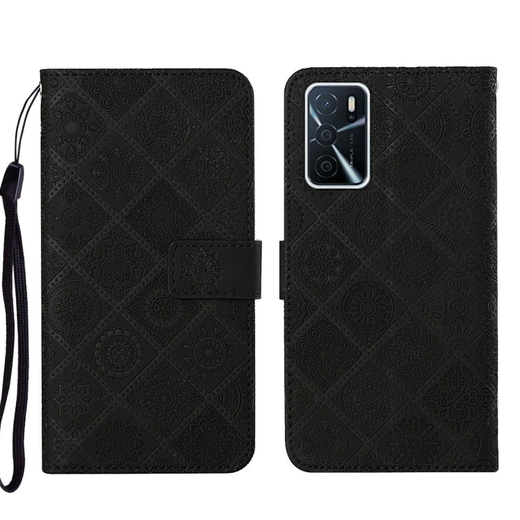 Custodia per cellulare in pelle con motivo goffrato stile etnico, For OPPO A16, For OPPO A94 5G, For OPPO Realme C20 / C21