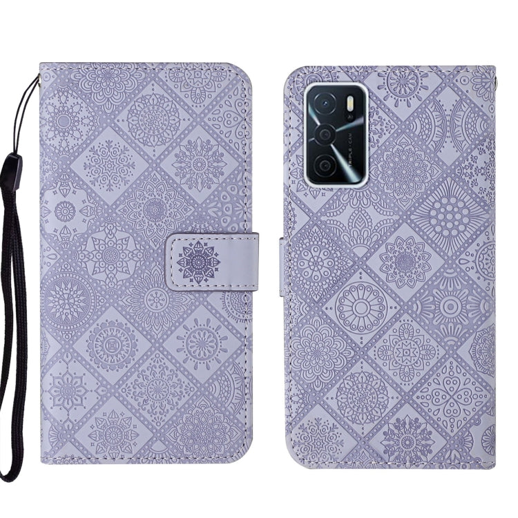 Custodia per cellulare in pelle con motivo goffrato stile etnico, For OPPO A16, For OPPO A94 5G, For OPPO Realme C20 / C21