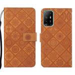 Custodia per cellulare in pelle con motivo goffrato stile etnico, For OPPO A16, For OPPO A94 5G, For OPPO Realme C20 / C21