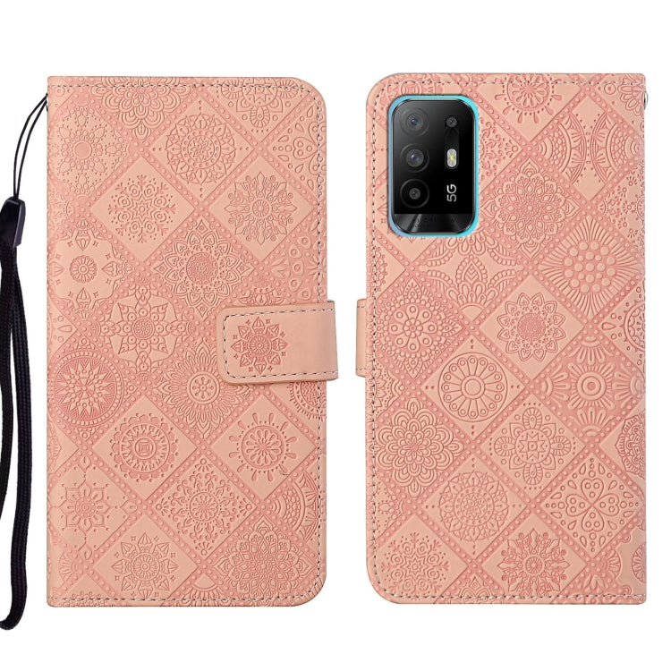 Custodia per cellulare in pelle con motivo goffrato stile etnico, For OPPO A16, For OPPO A94 5G, For OPPO Realme C20 / C21