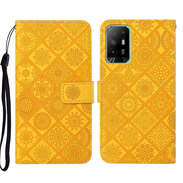 Custodia per cellulare in pelle con motivo goffrato stile etnico, For OPPO A16, For OPPO A94 5G, For OPPO Realme C20 / C21